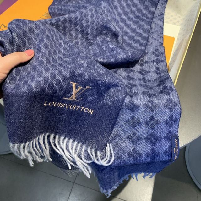 LV圍巾 專櫃同步2019新色 路易威登雙面漸變花紋 客供羊絨大長巾  llwj6970